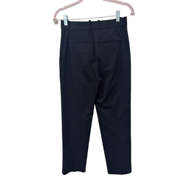 Babaton Atelier High Waist Crop Hem Flat Front Trousers Dress Pants Black Size 2 - Picture 2 of 10